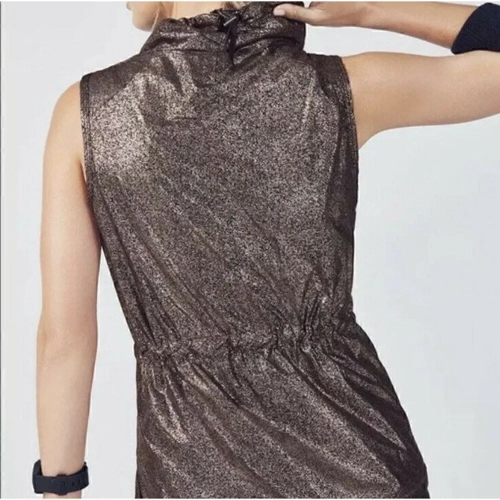 Fabletics Liora Vest Gilet Black Rose Gold Vest